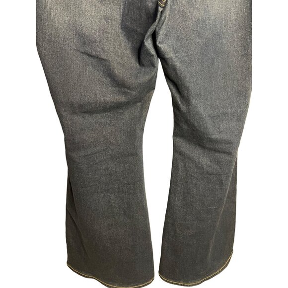 Tinseltown XXXL Dark Blue High Rise Jeans Stretch Pull On Flare Y2K - Picture 7 of 11